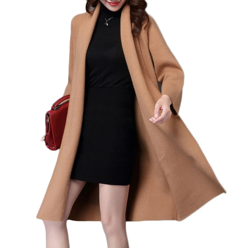 Cardigan Women 2017 Cardigans Knitted Fashion Sweater Long Jumpers Open Stitch With Sleeve Gilet Femme Manche Longue |