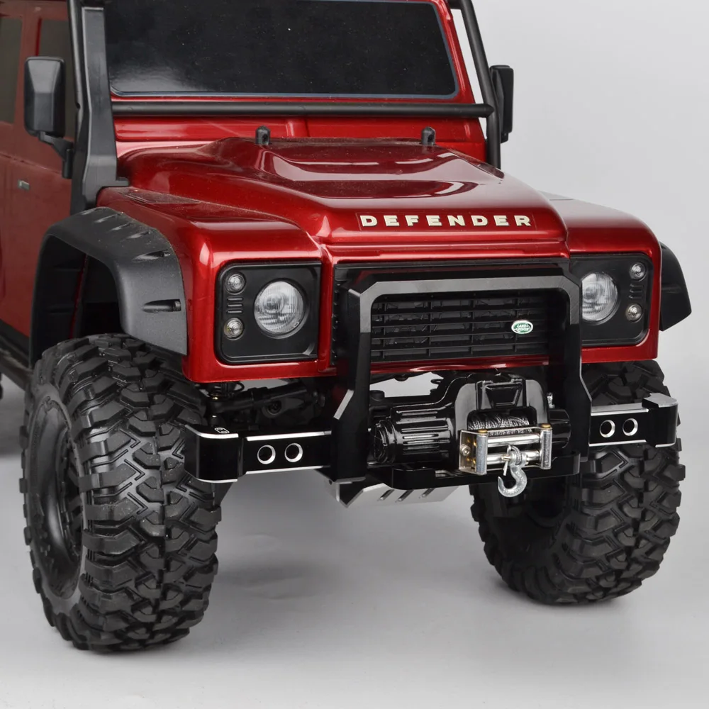 RC Metal TRX4 передний/задний бампер с металлической мини электрической лебедкой для
