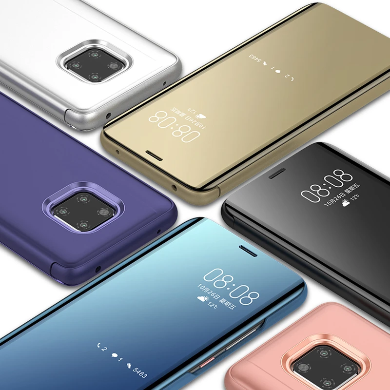 360 умный зеркальный Чехол С Откидывающейся Крышкой для huawei Коврики 20 Pro Телефон