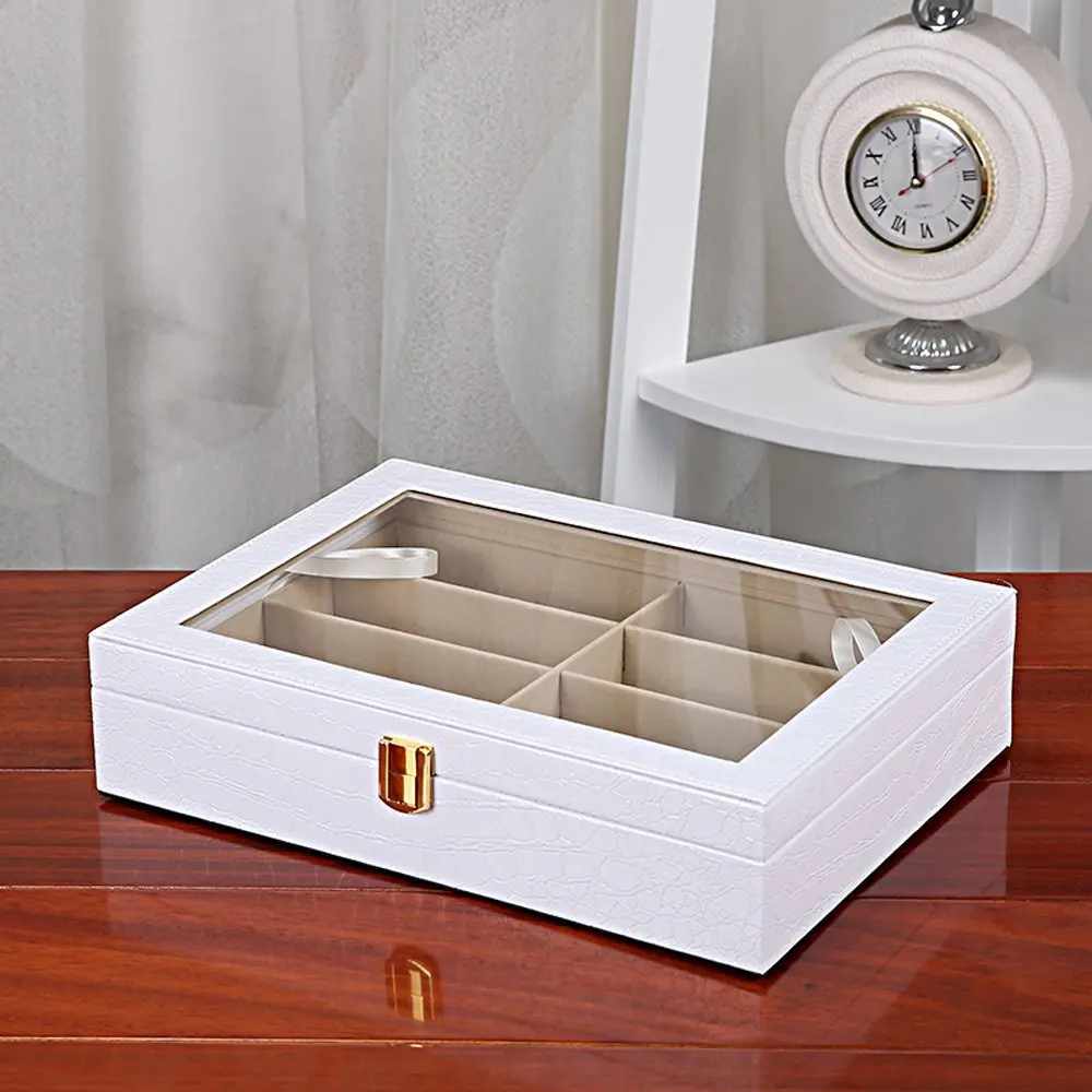 Коробка для хранения солнечных очков с 8 отделениями органайзер из искусственной