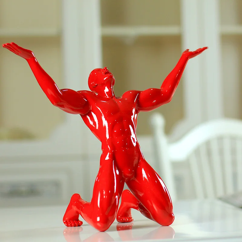 Современные домашние декоры голый человек Кричащие фигурки украшения