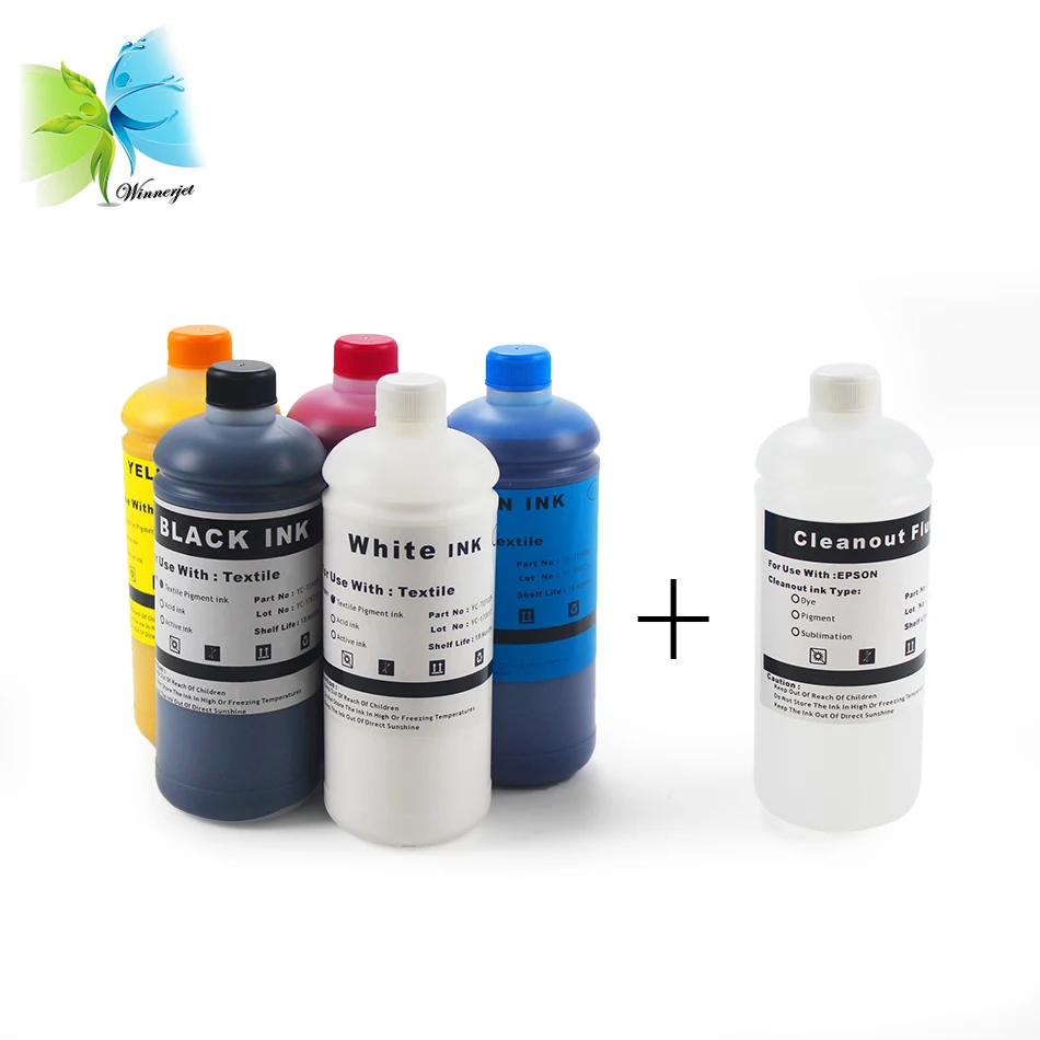 WINNERJET белые текстильные чернила DTG для принтера Epson 1390 L800 l1800 f2000|ink dtg|textile inkwhite textile