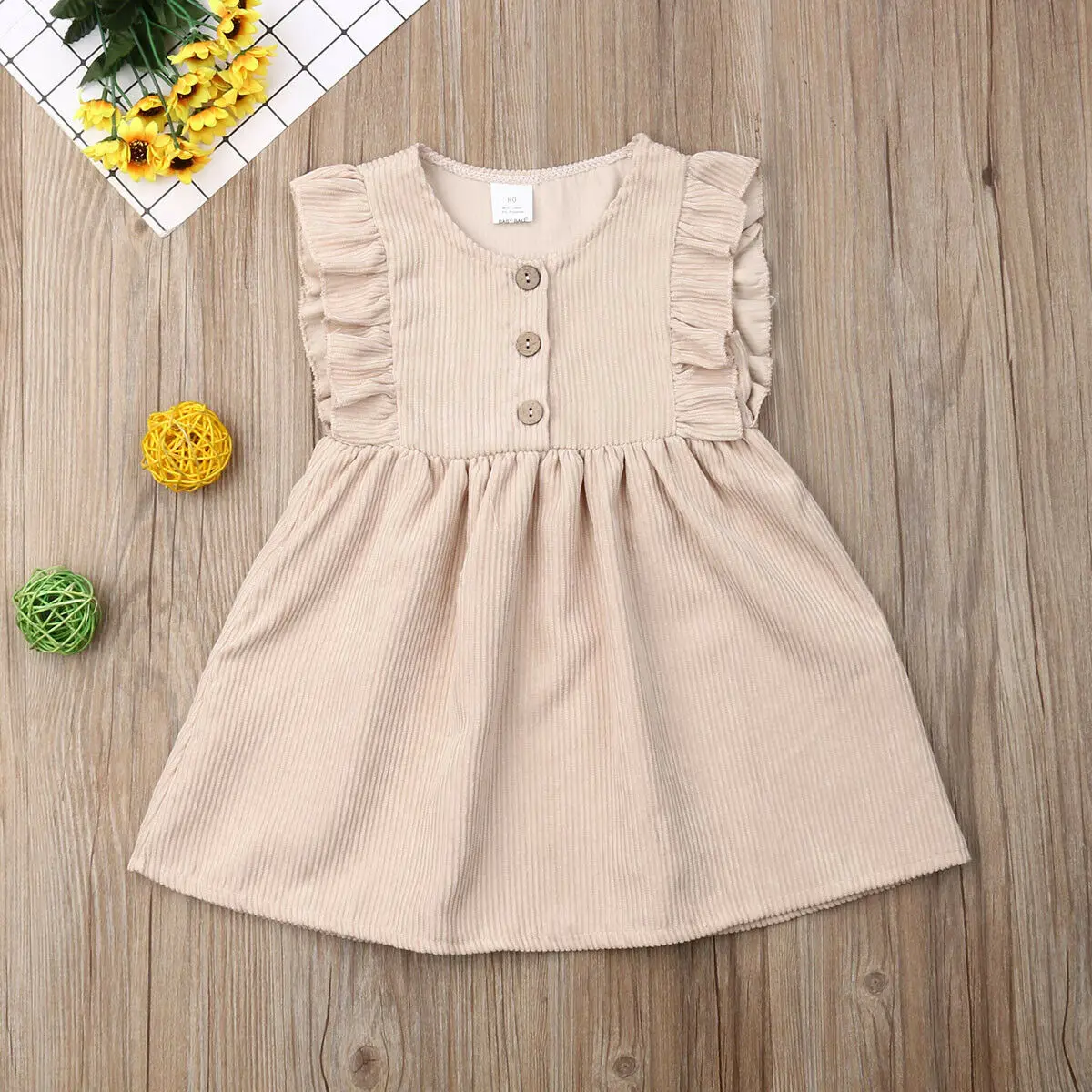 AU Toddler Infant Baby Girls Dress Princess Ruffles Sleeveless Summer Party Pageant Wedding 1-6Y | Детская одежда и обувь