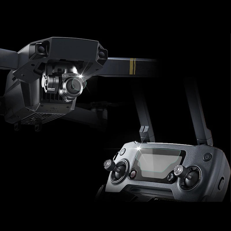 

MASiKEN Protection Glass Film Steel Film Camera Lens Cover for DJI Mavic Pro RC Drone FPV UAV Tempered Glass Drone Accessories