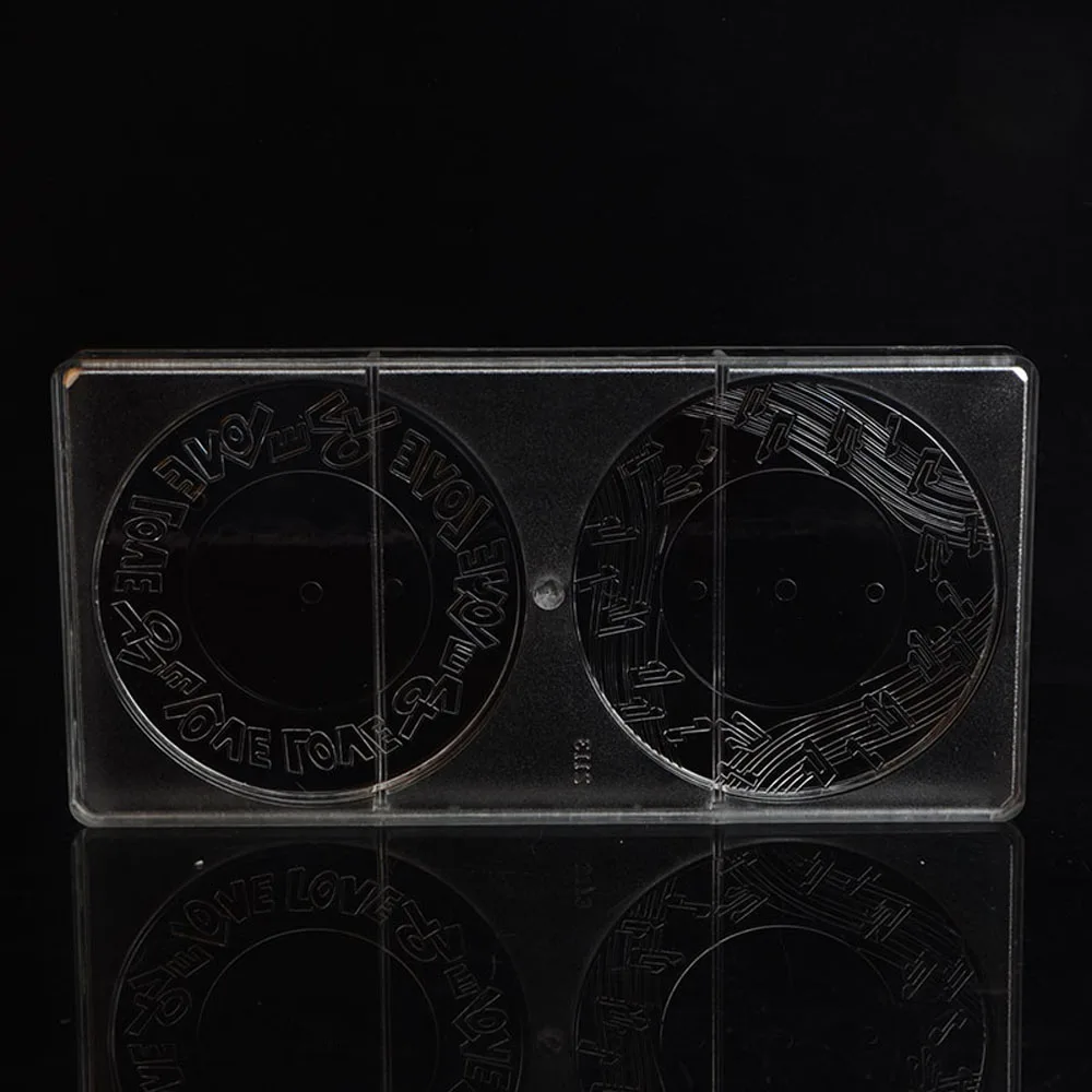 Grainrain 2 полости диск формы шоколада конфеты Поликарбонат ПК DIY прессформы поднос