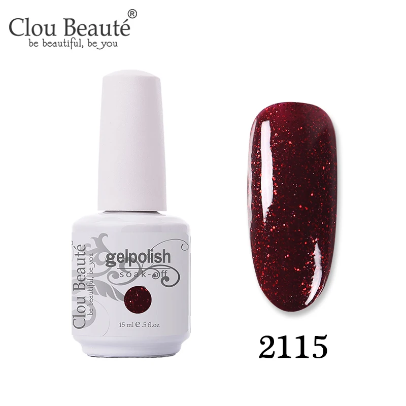 2115 Clou Beaute замачиваемый эмалированный Гель-лак 375 цветов УФ-гель для ногтей лак гель лак Полупостоянный гибрид ногтей искусство 15 мл - Цвет: 2115