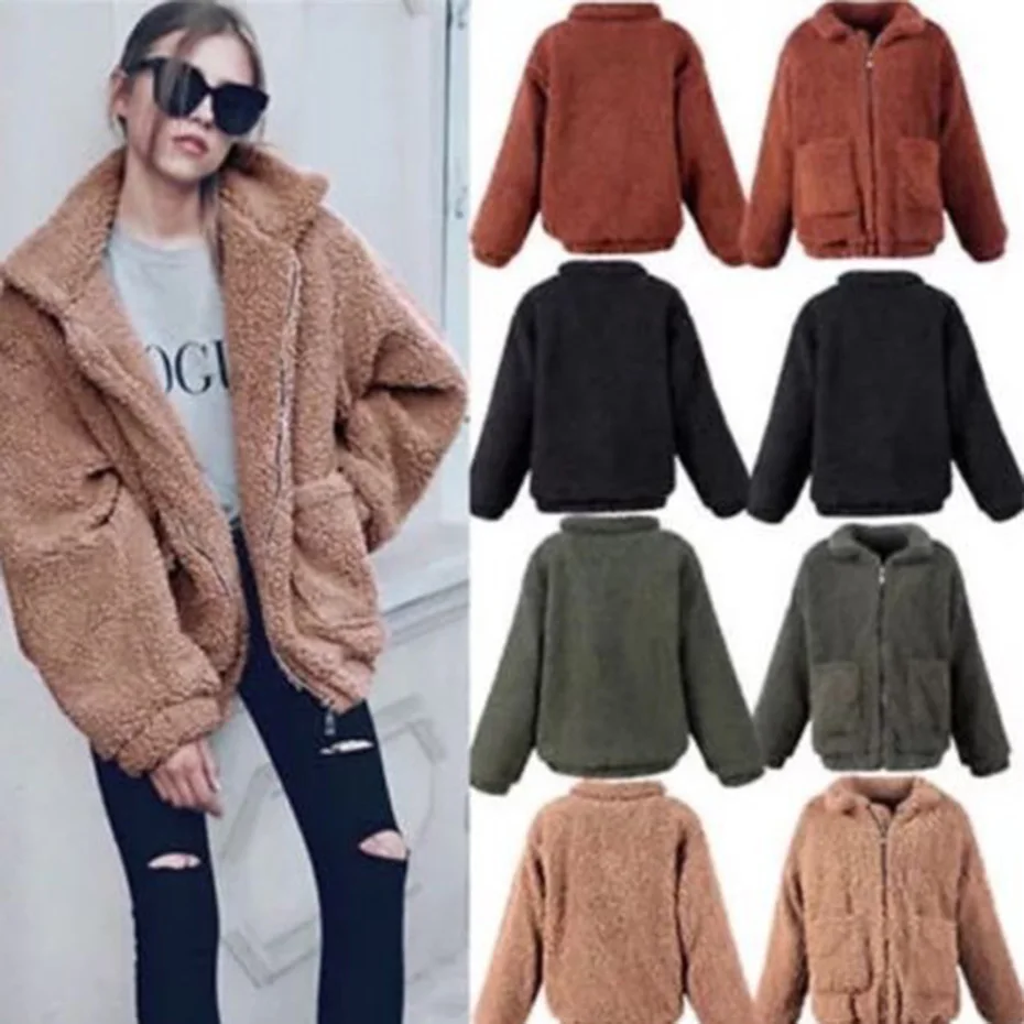 ZOGAA Womens Sweaters Coat Teddy Velvet Crewneck Mohair Cardigans Cute Autumn Knitted Christmas Turtleneck 2018 New |
