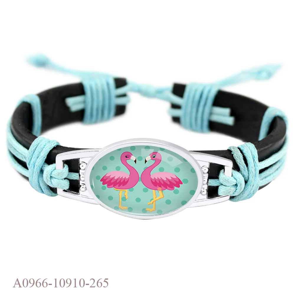 Горячая Распродажа дружеский подарок лучшие друзья фламинго кожаный браслет