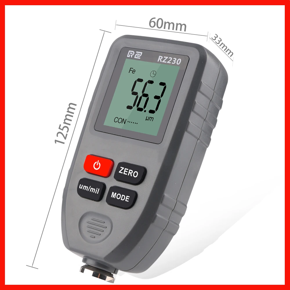 RZ цифровой Краски покрытие Толщина датчик metecoating Gauger и цветных 2 в 1 RZ230|Приборы для