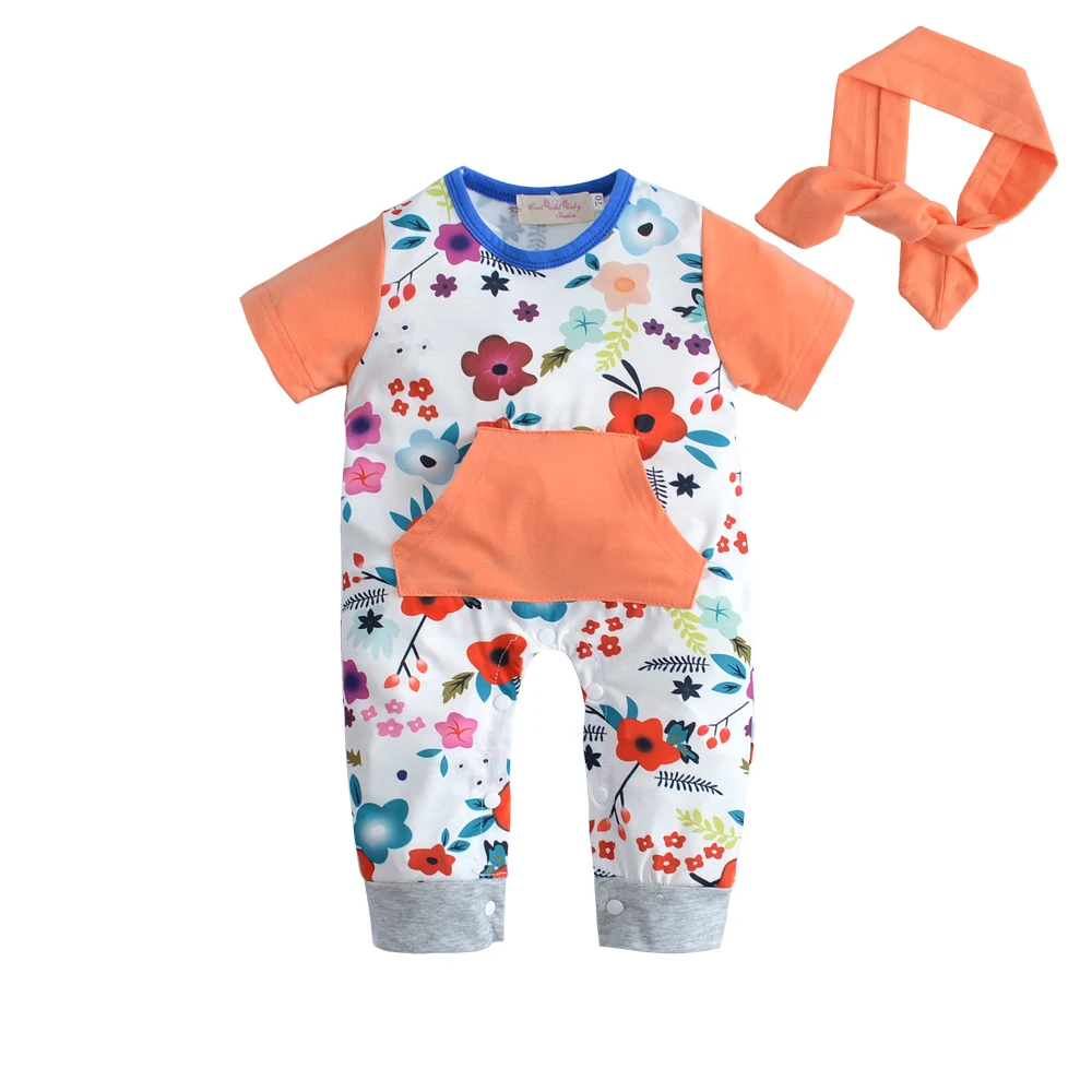 Детские комбинезоны Детская летняя одежда Одежда для новорожденных хлопковая с