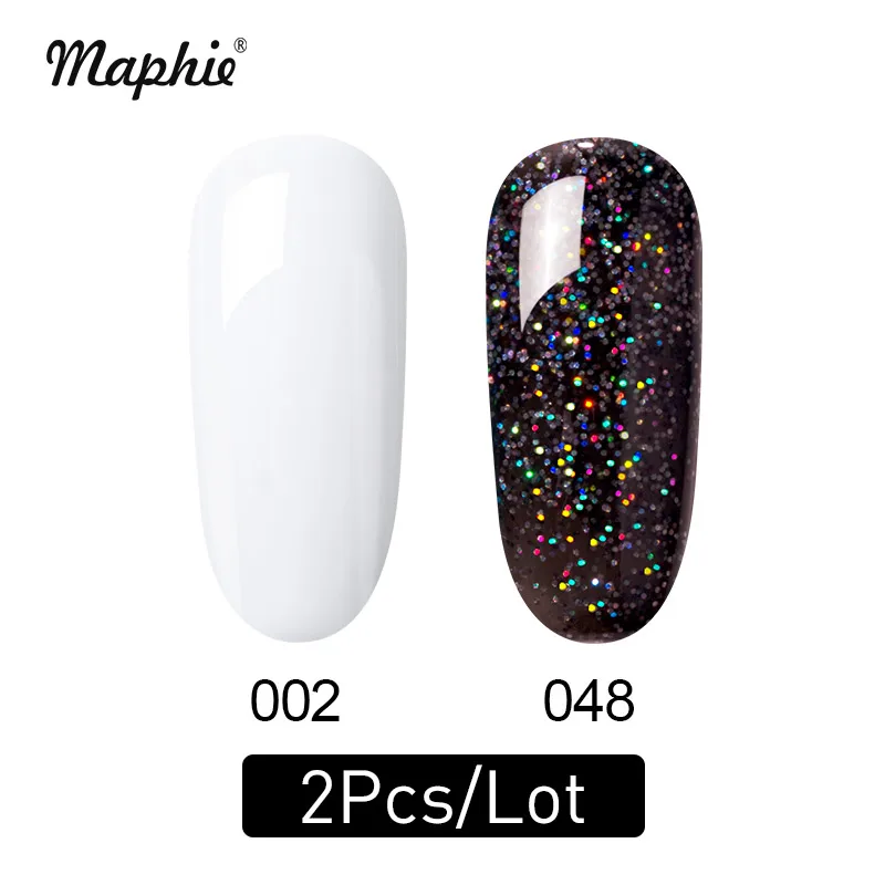 9 Maphie 2 шт./лот УФ-гель для ногтей Набор DIY гель для ногтей с блестками лак для салонов ногтей эмаль Полупостоянный Розовый Светодиодный гель Наборы - Цвет: 9