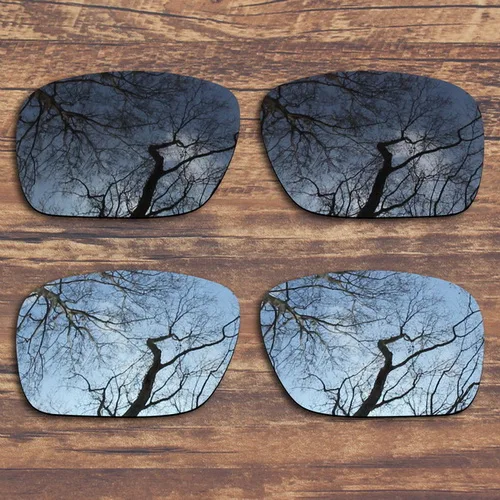 Black and Silver ToughAsNails поляризованные Сменные линзы для солнцезащитных очков Окли Холбрук-несколько вариантов - Цвет линз: Black and Silver