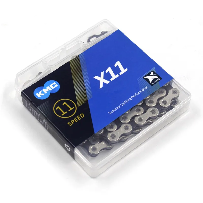 KMC X11 X11.93 велосипедная цепь 116L 11 цепь для скоростного велосипеда с оригинальной коробкой и волшебной кнопкой для MTB/Road shimano - Цвет: KMC X11