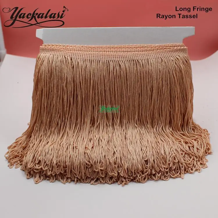 YACKALASI 10 м/лот бахрома кисточка цвета шампанского вискоза мягкая петля низ