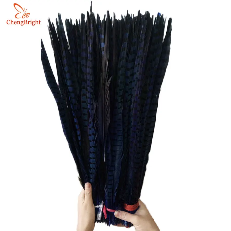 blue CHENGBRIGHT 50 шт. натуральные перья из хвоста фазана 30-35 см 12-14 дюймов DIY Ювелирные изделия Свадебные украшения перья фазана хвост Горячая - Цвет: blue