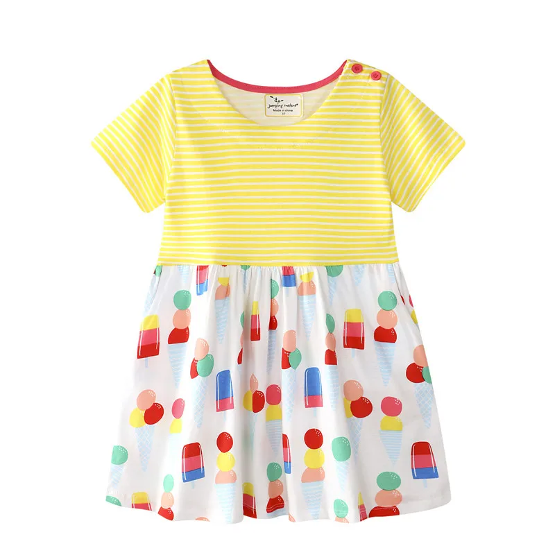 Детское летнее Хлопковое платье с принтом | Детская одежда и обувь