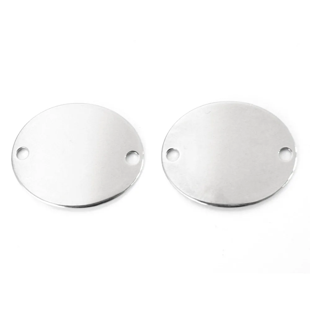 10 шт./лот 25*30 мм круглый металлический соединитель из нержавеющей стали для