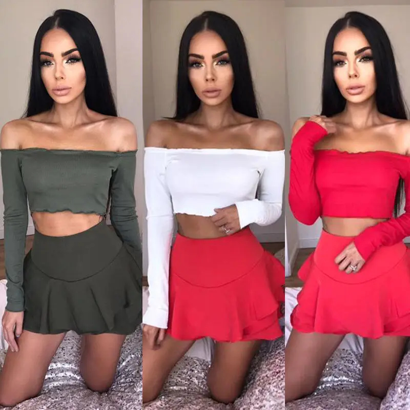2017 сексуальный женский Повседневный свитшот с открытыми плечами топ модная