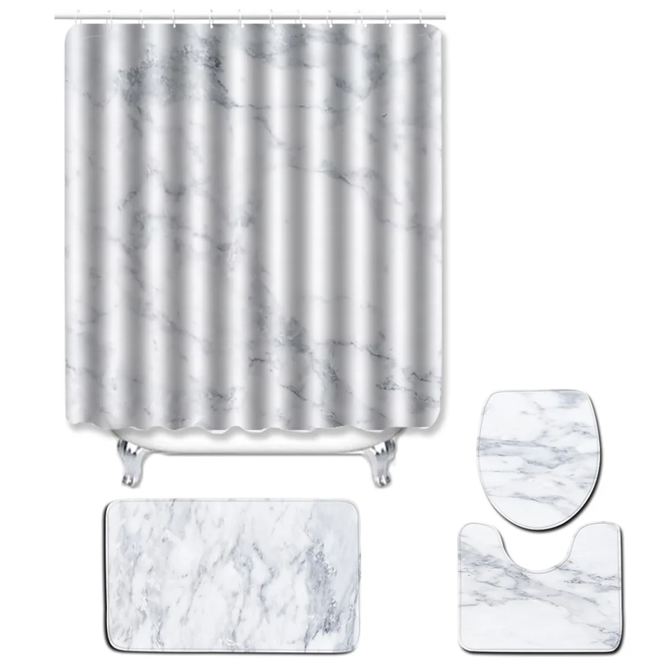 Style 4 4 шт./компл. Водонепроницаемый душ Шторы& крышки унитаза крышка пьедестал коврик нескользящий коврик для ванной комнаты Ванная комната украшения аксессуары - Цвет: Style 4