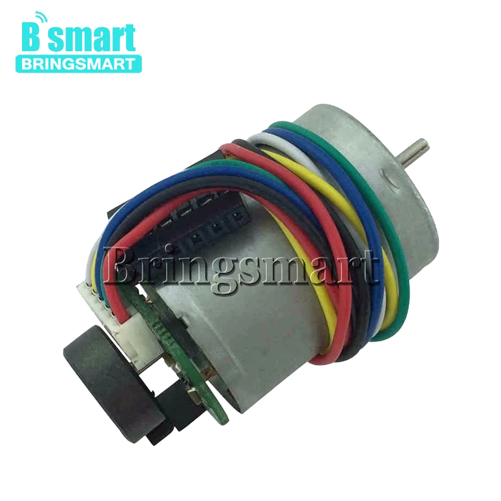 Электродвигатель с постоянным магнитом Bringsmart RF371, 12 В, высокоскоростной кодировщик, 4300 об/мин, регулируемая скорость, 6 В, 24 В постоянного тока, мотор-редуктор для робота «сделай сам»