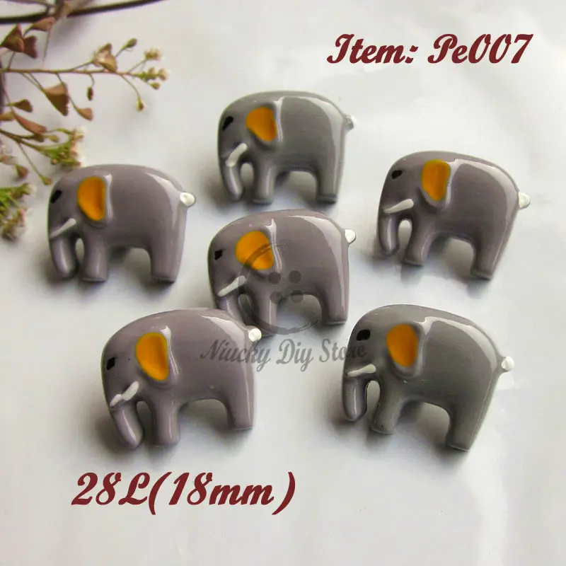 Бионические кнопки 24 шт. в форме слона экологически чистые Мультяшные с