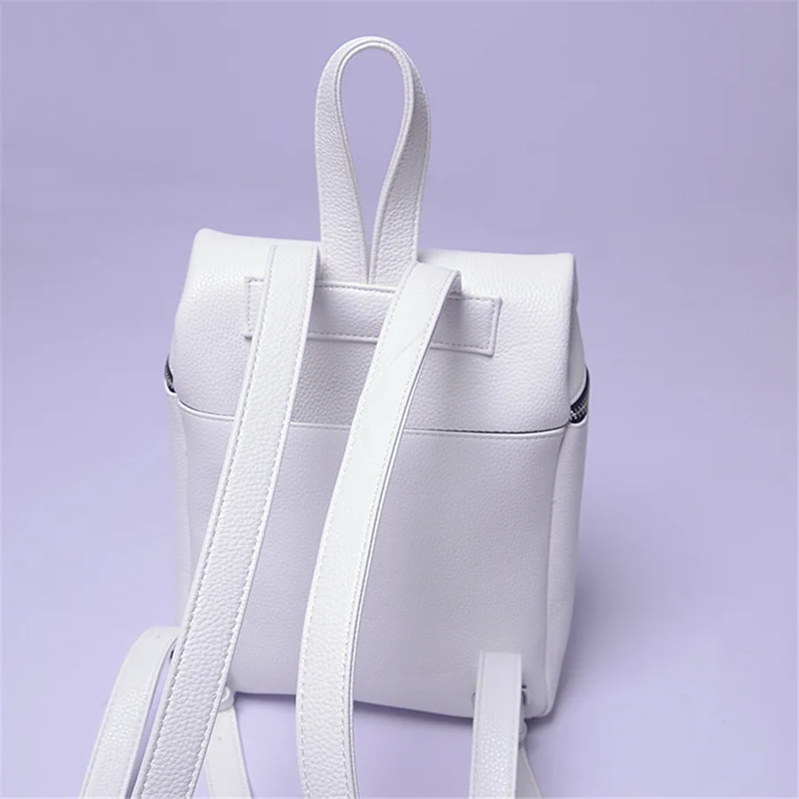 Женский рюкзак из искусственной кожи на одно плечо черный и белый цвета 2019 | Багаж