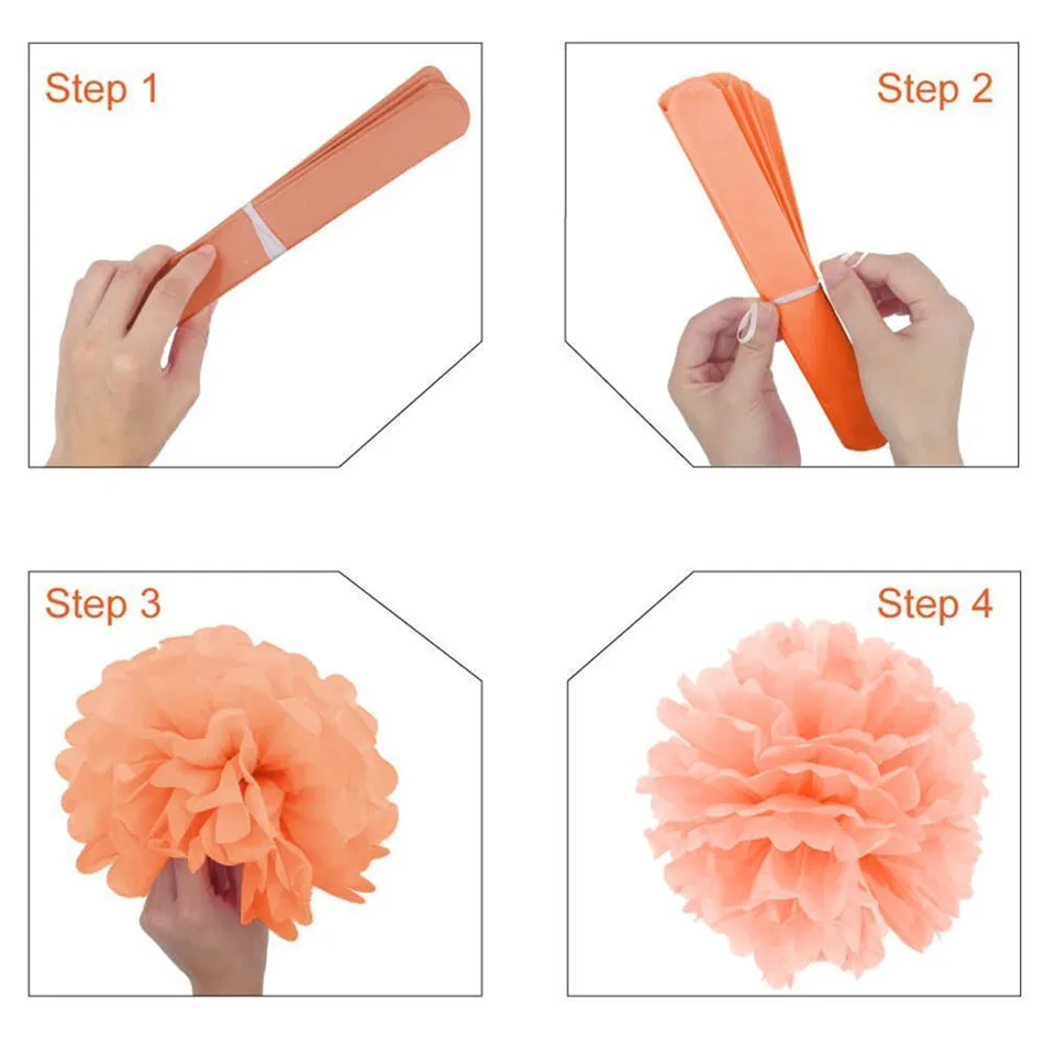 VOGVIGO 11Pcs Pink Flamingo Party Honeycomb DecorationTissue Paper Flowers Paper Fans for Girl Birthday Party Decoration