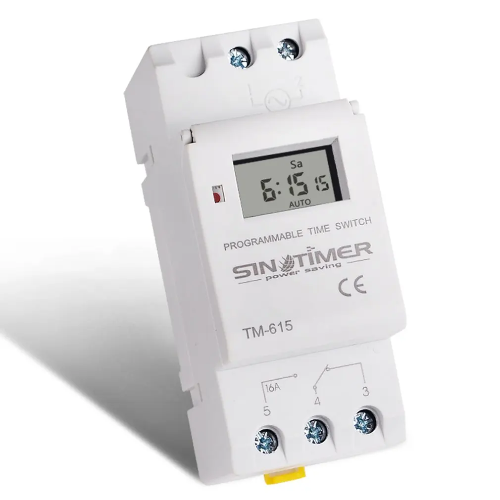 SINOTIMER AC 12 ~ 220 В еженедельно 7 дней программируемый цифровой реле времени таймер