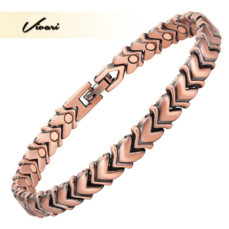 

Vivari Wedding Heart Copper Plating Magnetic Powerful Bracelet For Women 26pcs Magnets Jewelry Bracelets Gift Wristband