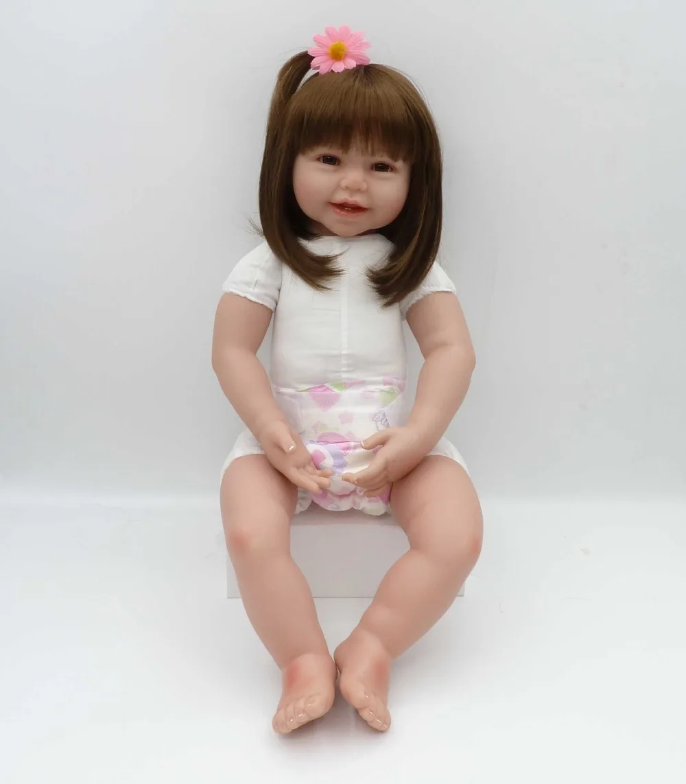 60 см силиконовые куклы для новорожденных девочек виниловые розовые принцессы