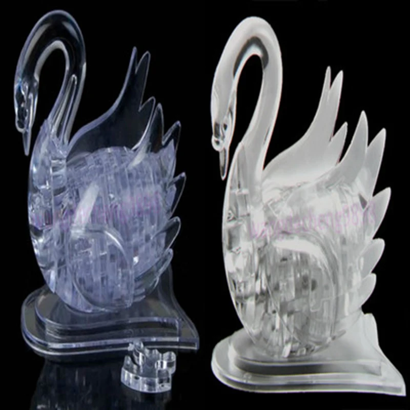 3D кристалл головоломки модель DIY Лебедь IQ игрушка подарок Souptoy Furnish гаджет|3d crystal