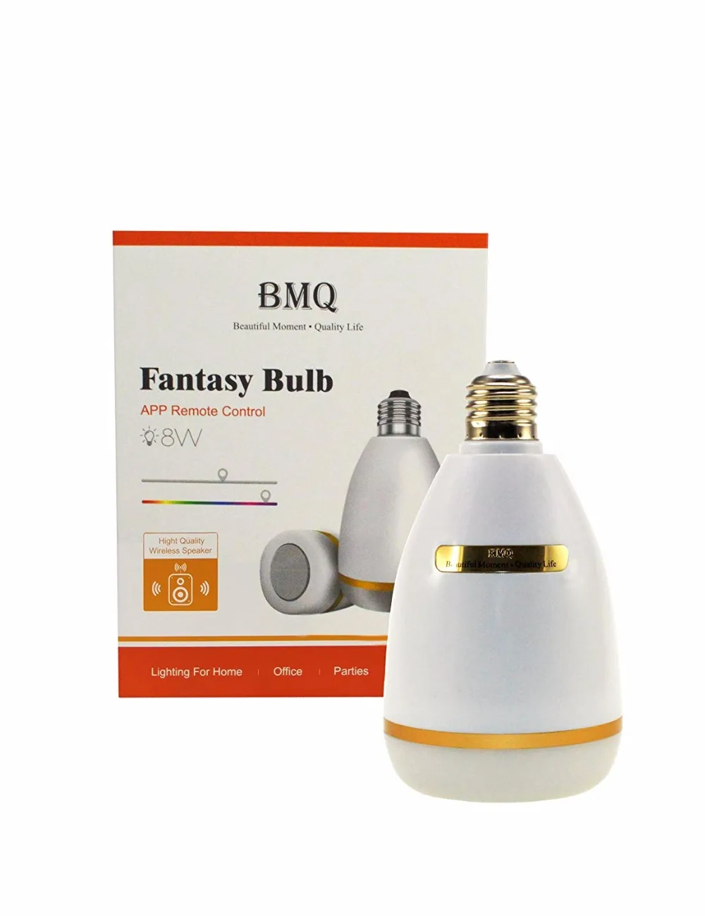 

Bluetooth Speaker Bulb Wireless Stereo Audio - Dimmable Tunable Wake Up Lights with Speaker Works with Apple and Android Phone
