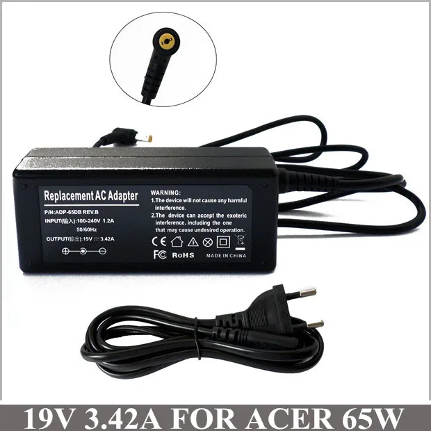 19V3.42A 65W Laptop AC Adapter Charger For Caderno Acer Aspire 3000 3600 4520 5000 5050 5517 5530 5532 1681WLM 1682 5745Z 5749