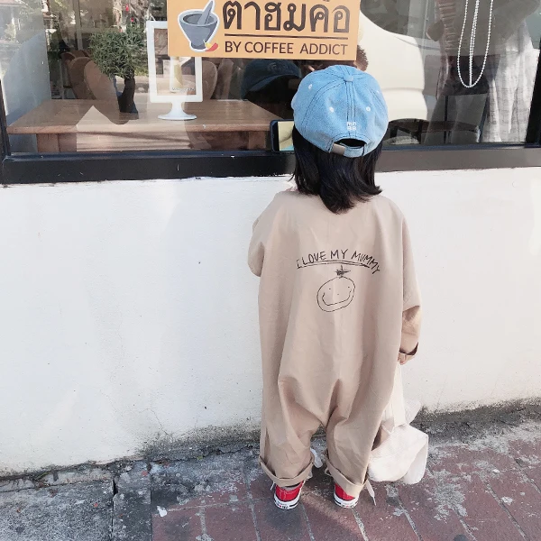 Джинсовый комбинезон для новорожденных с надписью|Ромперы| |