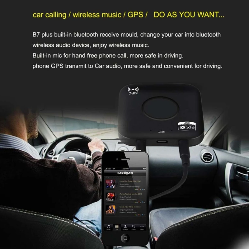 Для CSR беспроводной 3,5 мм аудио адаптер AUX Bluetooth 4,2 приемник APTX/APTX LL/AAC/SBC