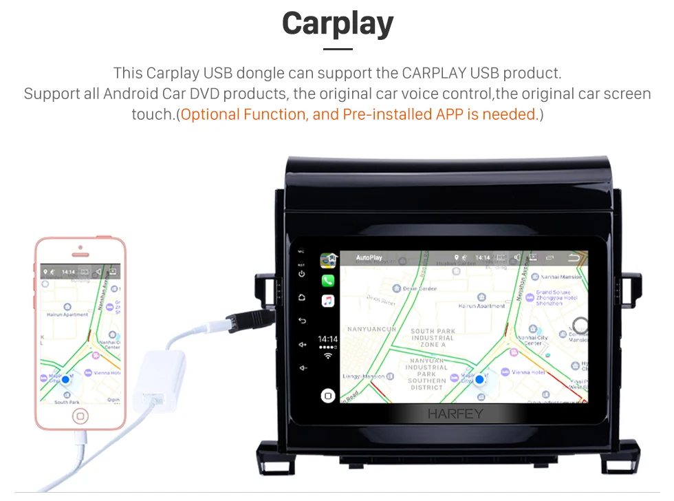 Harfey Автомобильный мультимедийный плеер для 2009- Toyota ALPHARD(Vellfire ANH20) " Android 8,1 радио gps Navi с зеркальной связью DVR SWC