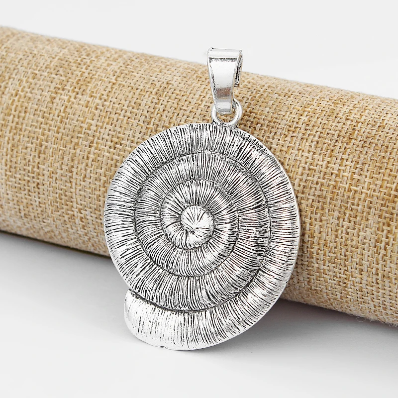 2 шт. Античные Подвески серебряного цвета большой Вертлюг спиральный кулон