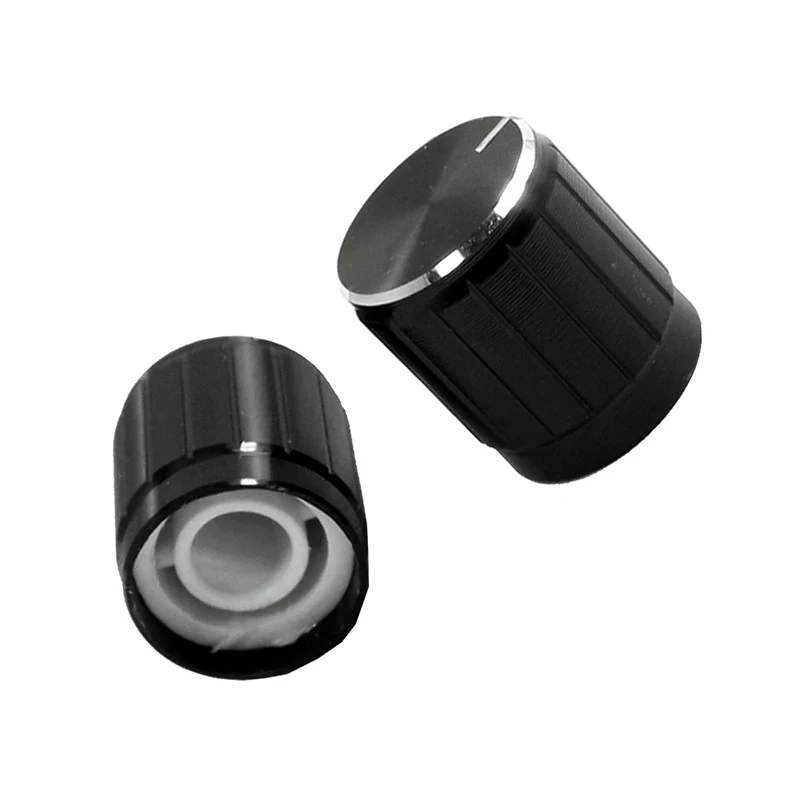 2 шт. Нескользящие ребристые ручки потенциометра крышки 6 мм Диаметр отверстия