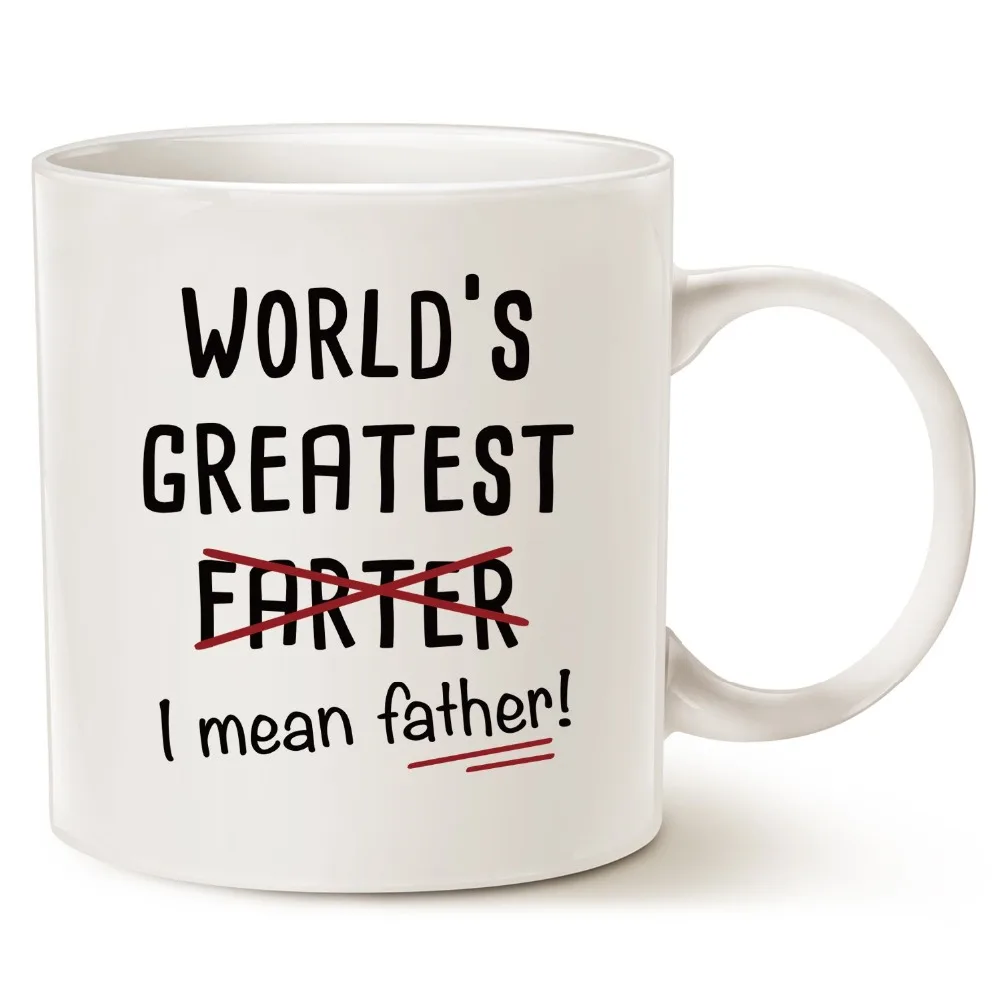 Funny Christmas Gifts Best Dad Coffee Mug - World's Greatest Farter I Mean Father Cute Birthday for Porcelain | Дом и сад