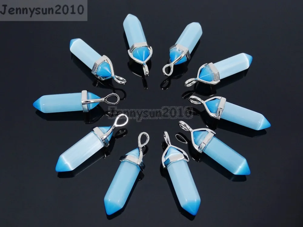 Натуральные Синие камни кошачий глаз драгоценные Шестигранная звезда острые