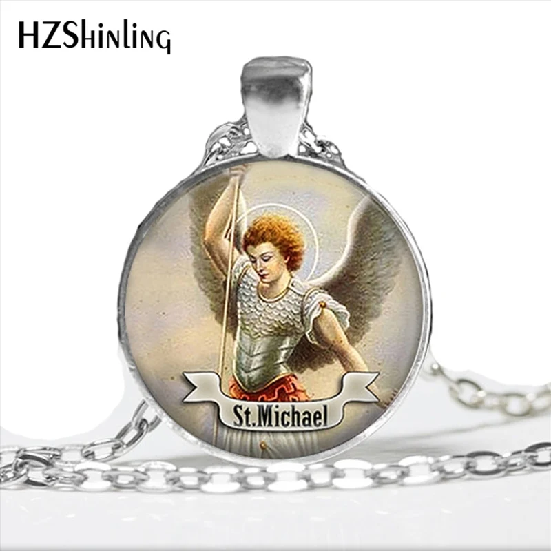 2017 новое прибытие St Michael Saint ожерелье искусство ювелирный подарок религиозная