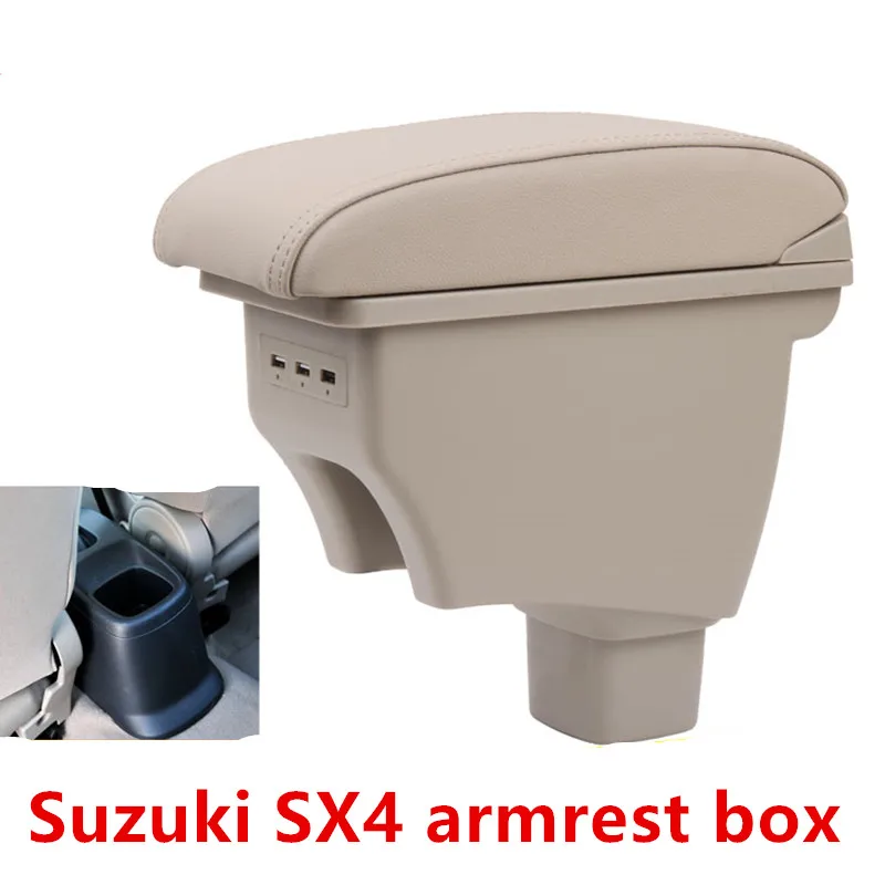 Центральный подлокотник для Suzuki SX4 контейнер хранения аксессуары с USB