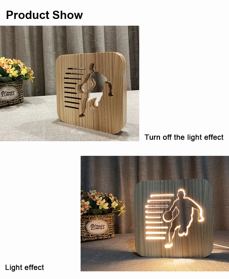 3D деревянные зерна Ночник DIY Настройка лампы Настольная лампа Друзья День рождения трофей подарок домашний декор Быстрая отправка