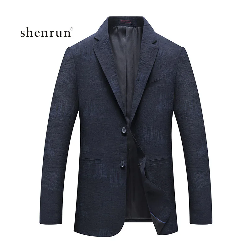 

shenrun Men Size M-3XL Fashion Print Spring Men Blazer Slim Fit New Brand Single Button Men's Casual Blazers and Suit Jackets