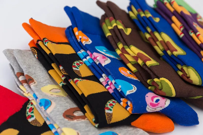 Moda Socmark новые хлопковые счастливые мужские носки/Женские повседневные дизайнерские брендовые забавные носки в британском стиле Harajuku