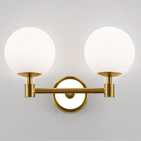 Современный винтажный Лофт стеклянный глобус с двойными головками настенный