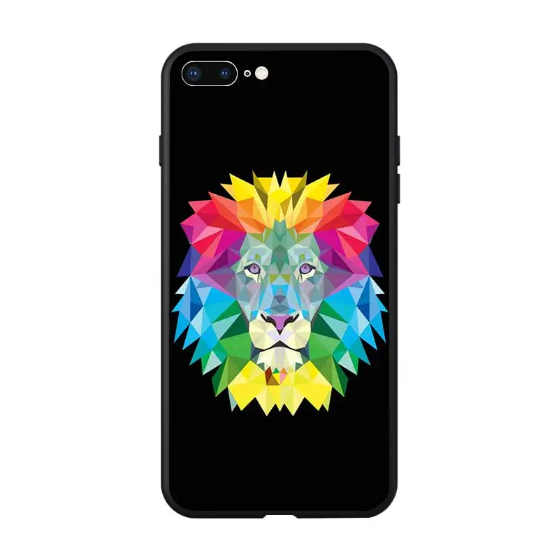 Чехлы из ТПУ с животными львами и лицом силиконовый чехол для iPhone 6 7 8 S XR X Plus 11 Pro