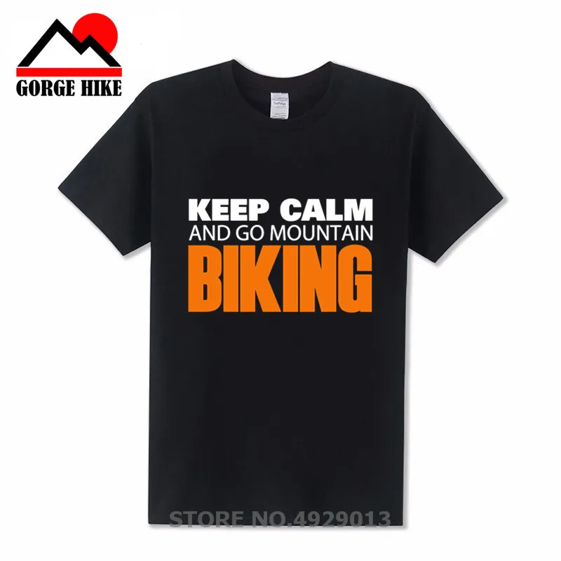 Великолепная забавная футболка для горного велосипеда с надписью Keep Calm and go