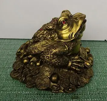 Vintage Collection Bronze Delicate (zhao cai jin bao) Tripods Toad Statue | Дом и сад