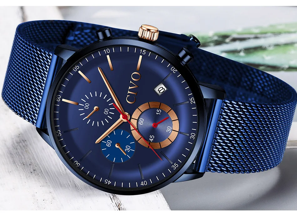 Reloj Hombre CIVO часы мужские спортивные водонепроницаемые часы лучший бренд класса люкс Дата Неделя дисплей хронограф мужские военные наручные часы